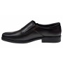 Pantofi barbati, eleganti, din piele naturala, cu elastic, Negru, ADYNEL